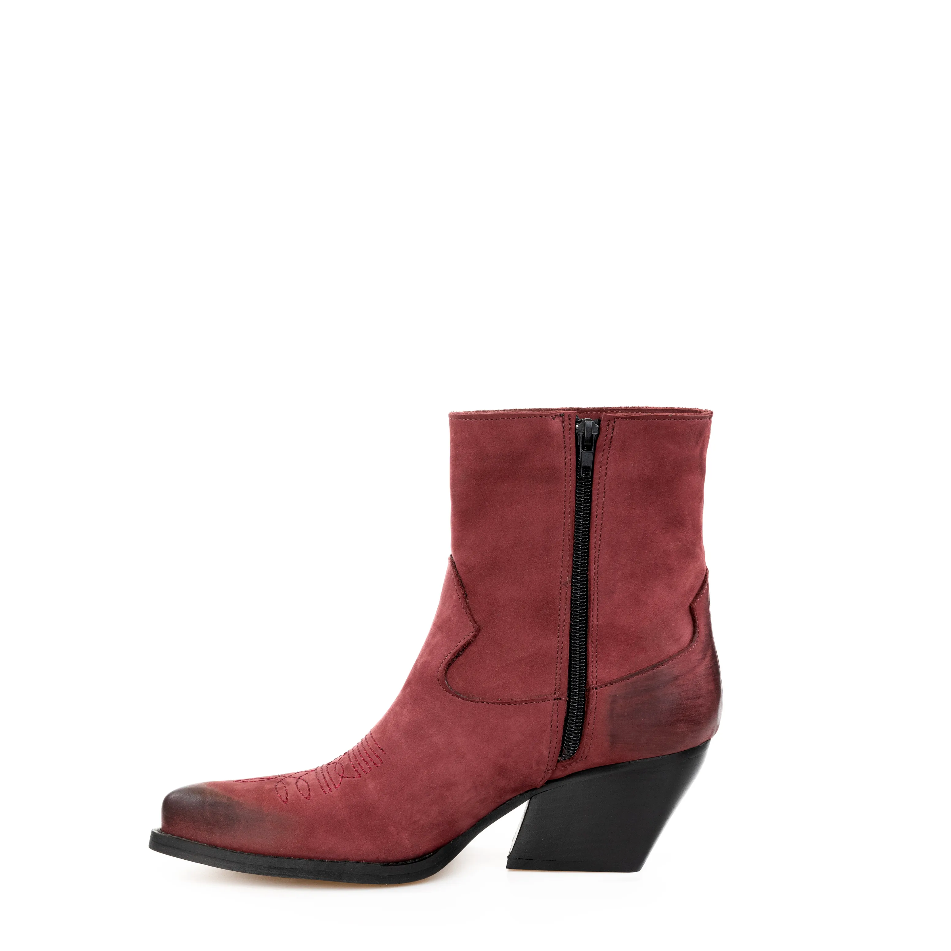 Texan boots Janice Nubuck Bordeaux sold by Kali Shoes product image thumbnail 2