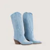 Dallas Midi Sky Texan Boots sold by Kali Shoes