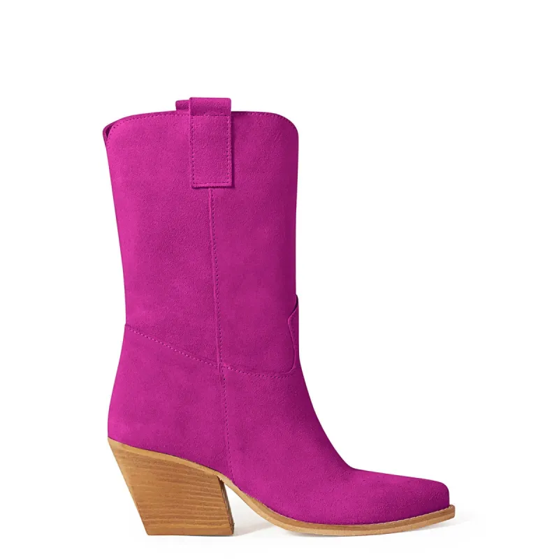Purple Molly Texan ankle boots sold by Kali Shoes