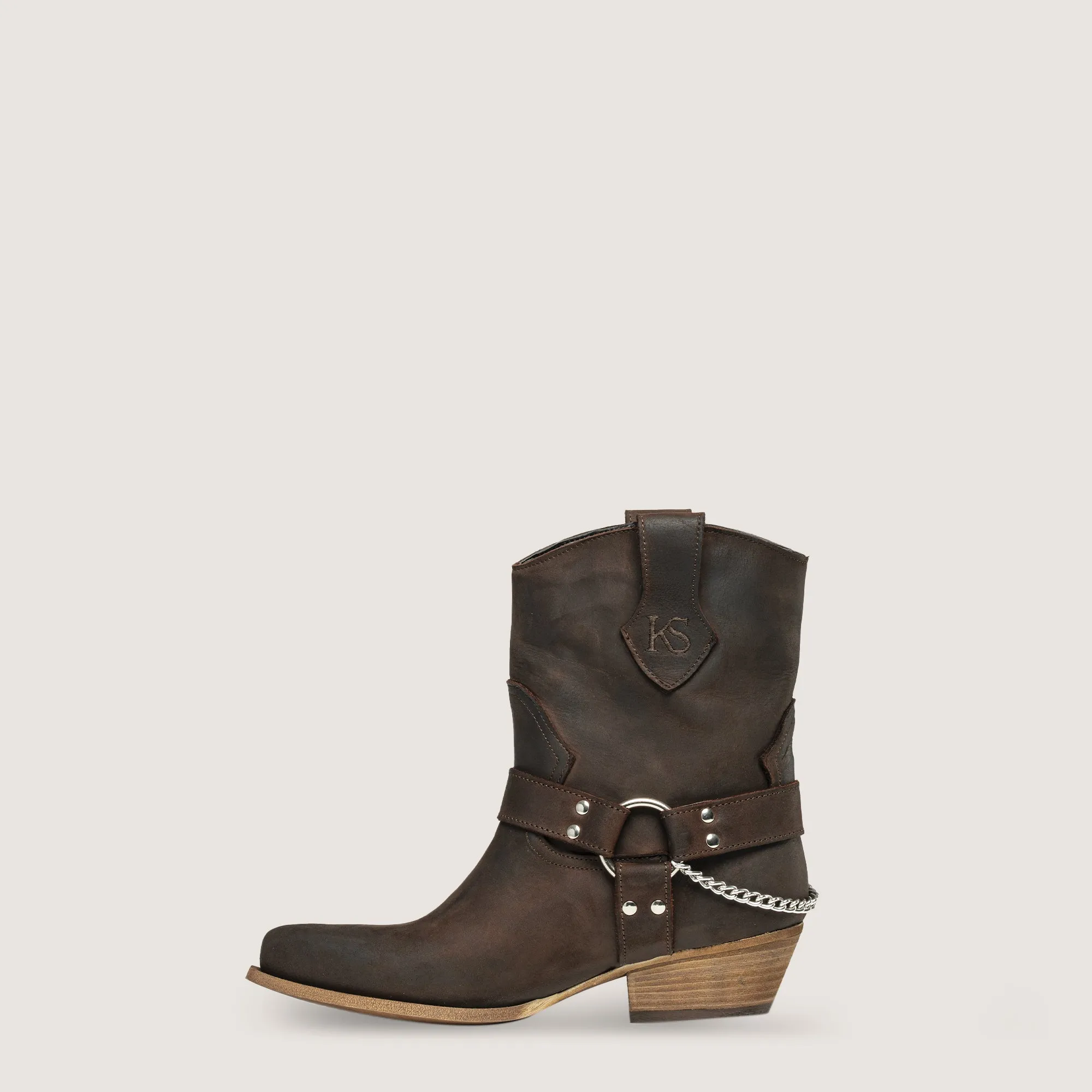 Kansas dark brown Texan Ankle Boots sold by Kali Shoes product image thumbnail 3