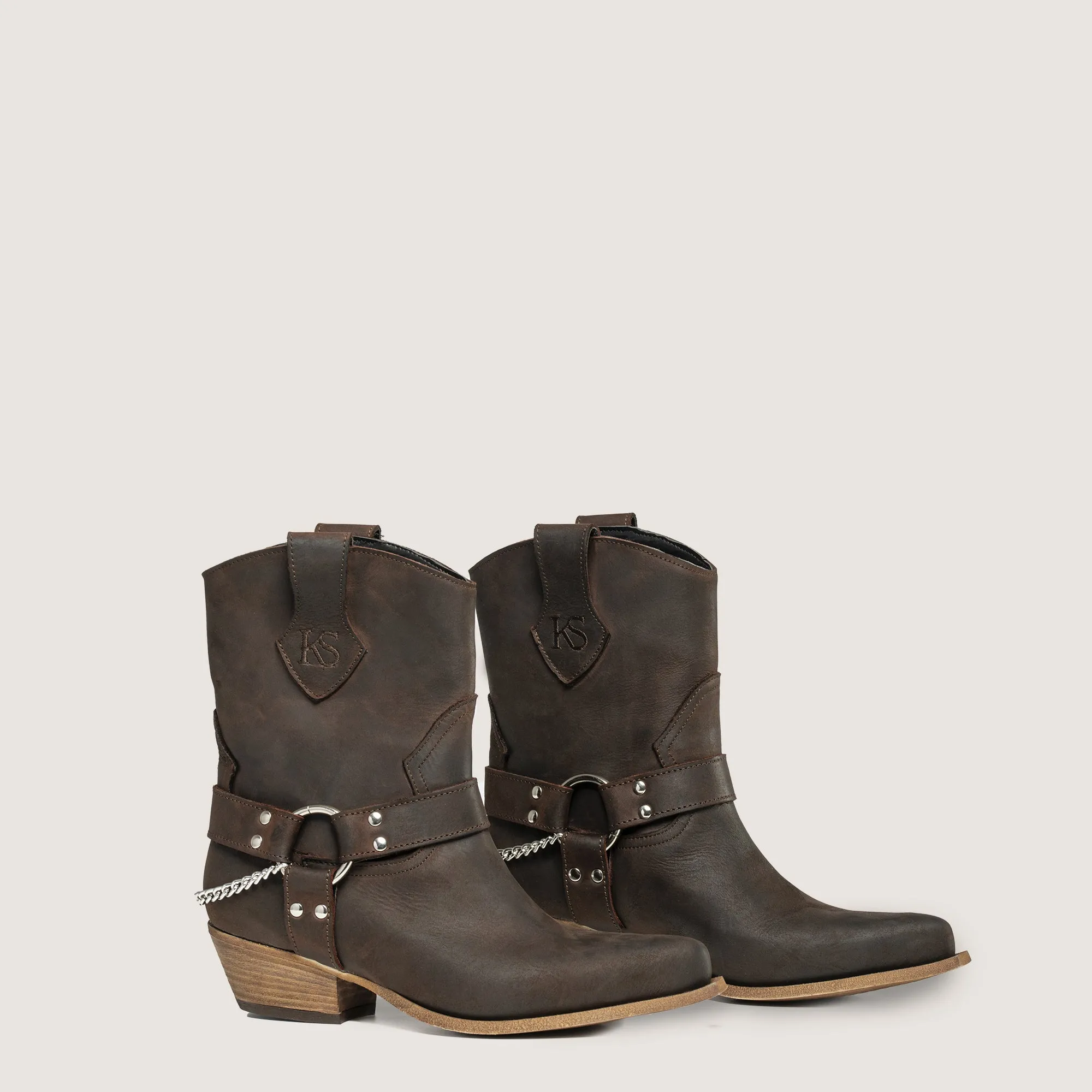 Kansas dark brown Texan Ankle Boots sold by Kali Shoes product image thumbnail 2