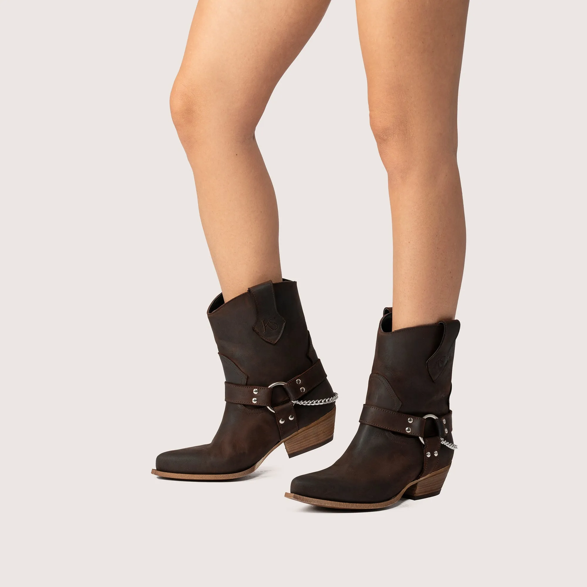 Kansas dark brown Texan Ankle Boots sold by Kali Shoes product image thumbnail 4