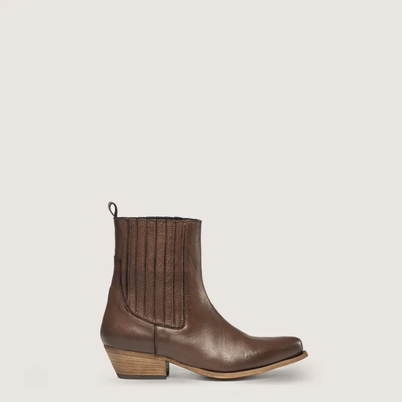 Dusty dark brown Texan Ankle Boots sold by Kali Shoes