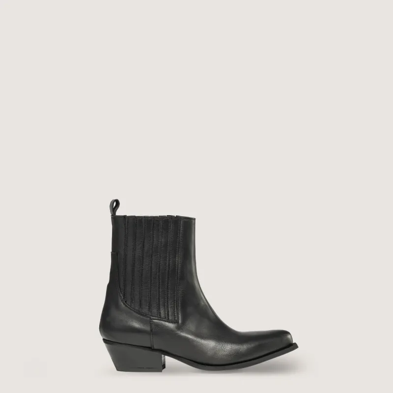 Dusty Black Texan Ankle Boots sold by Kali Shoes