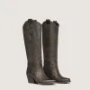 Nabiki Dark brown Texan Boots sold by Kali Shoes