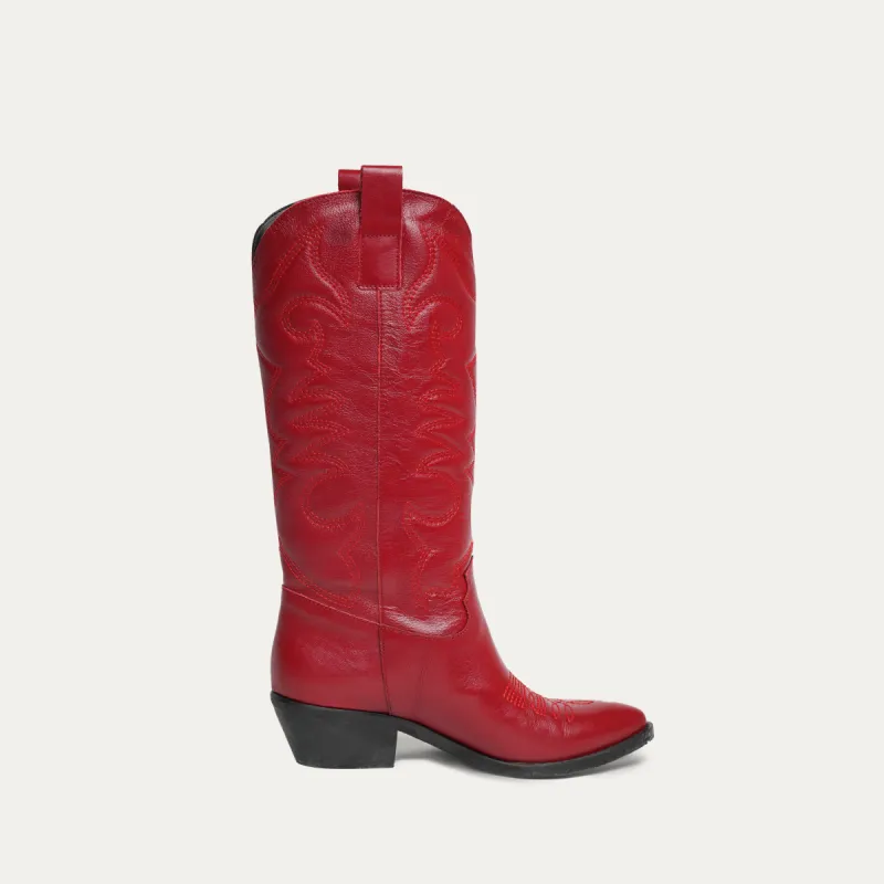 Texan Boots Jennifer Red sold by Kali Shoes