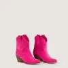 Leila Magenta Pink Texan boots sold by Kali Shoes