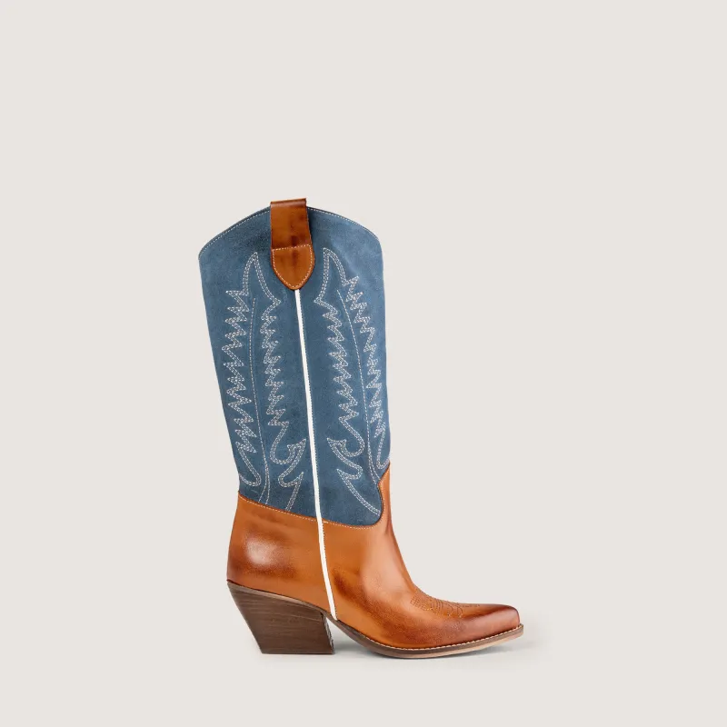 Texan Boots Dixie Denim Blue sold by Kali Shoes