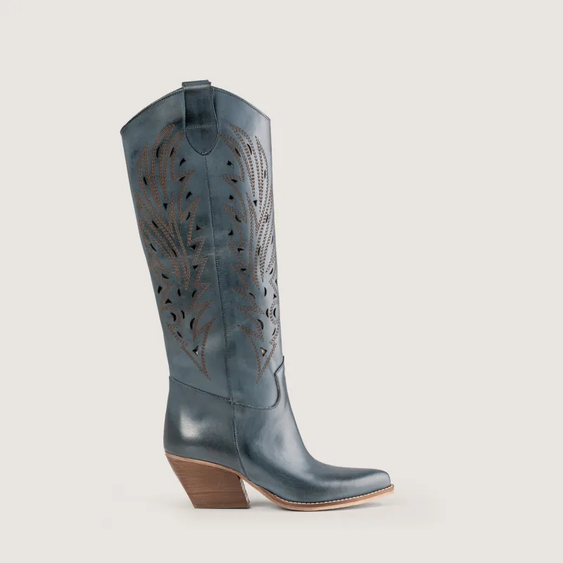 Maui Indigo Texan Boots sold by Kali Shoes