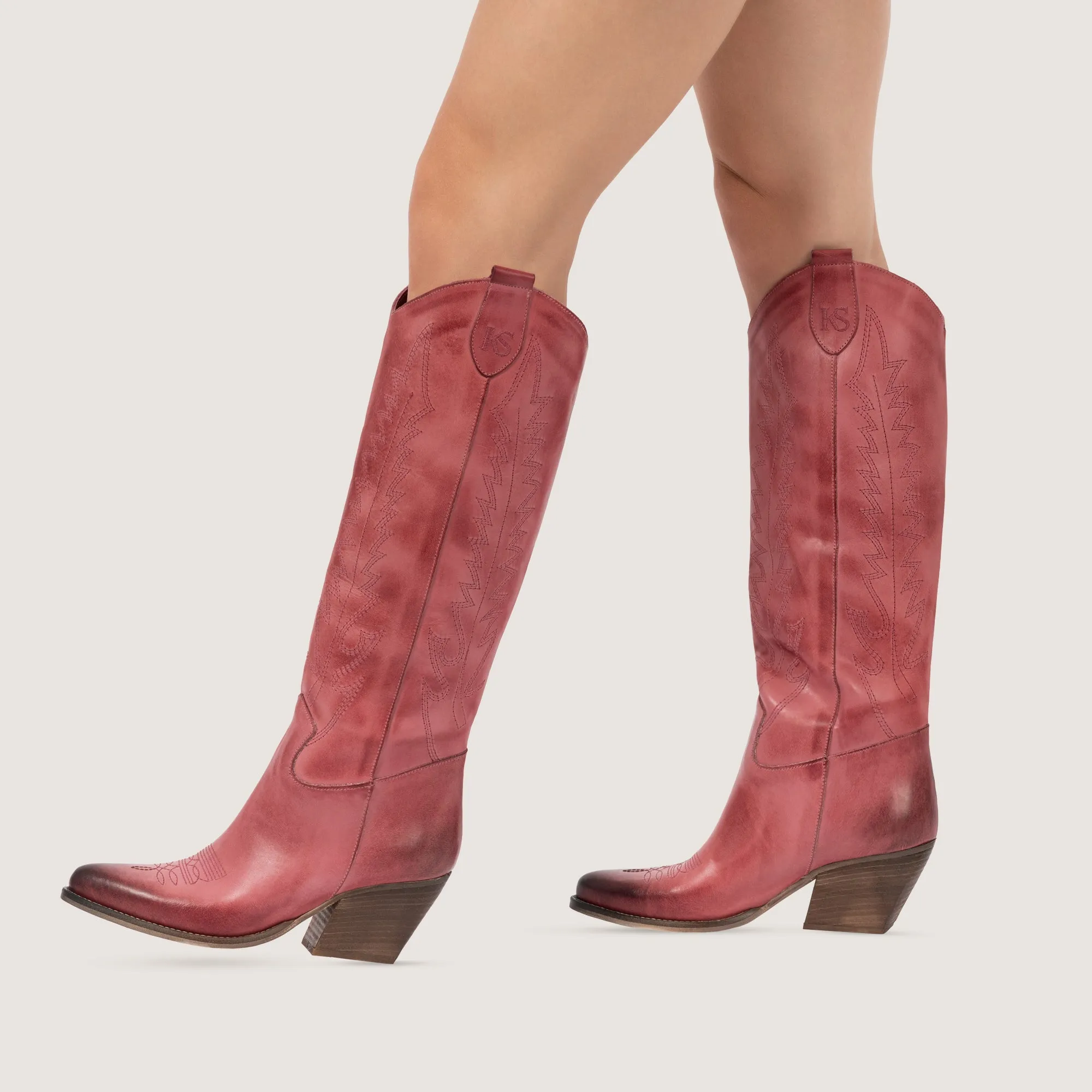 Nabiki Brushed Wild Rose Texan Boots sold by Kali Shoes product image thumbnail 4