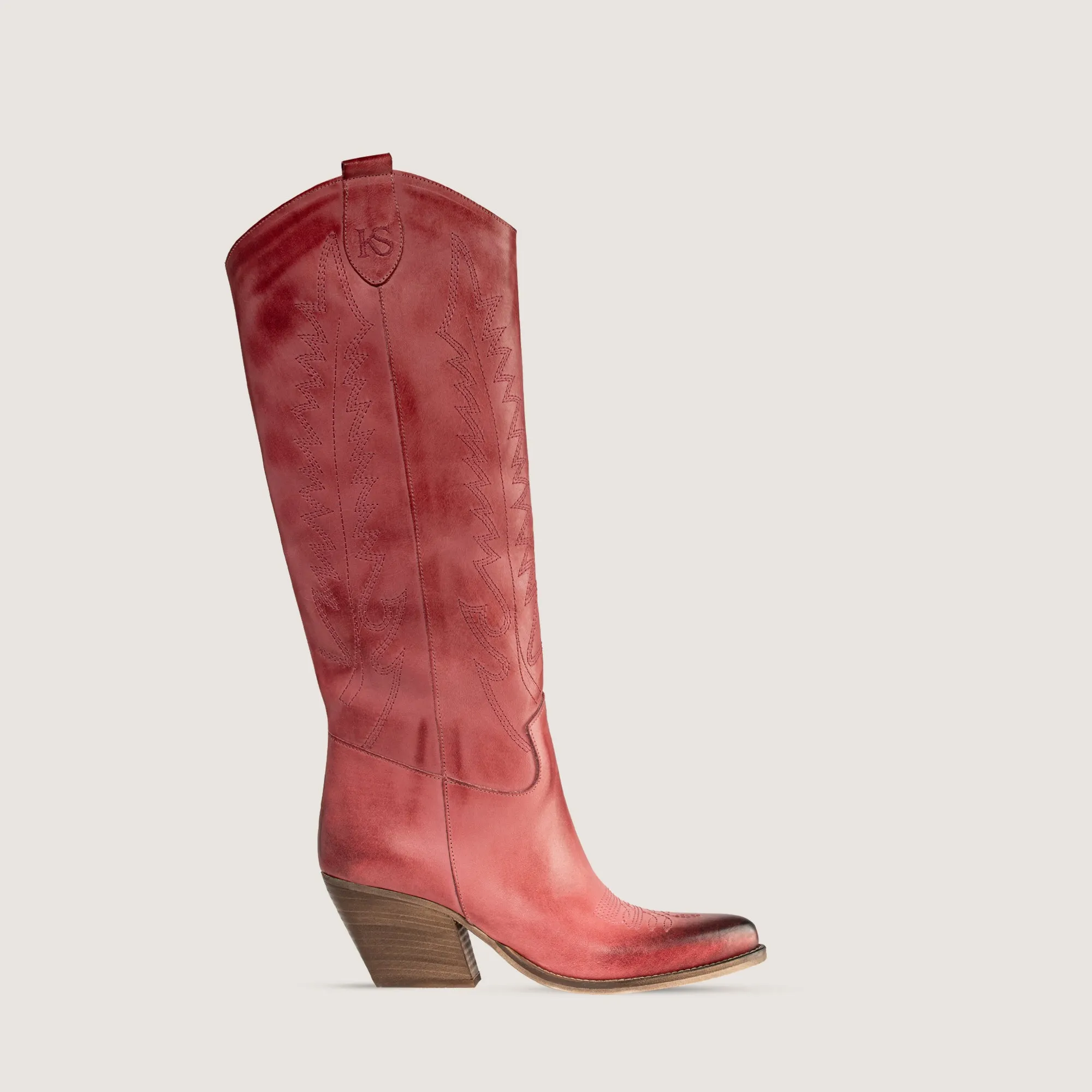 Nabiki Brushed Wild Rose Texan Boots sold by Kali Shoes