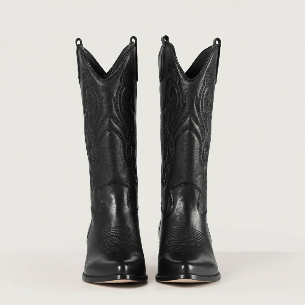 Shelby Black Texan Boots sold by Kali Shoes product image thumbnail 4