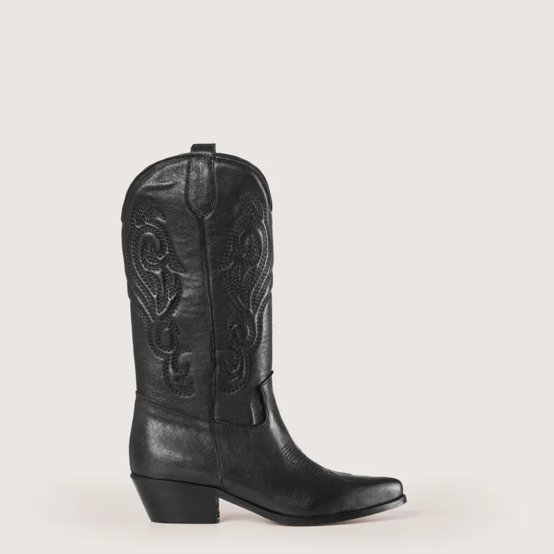Shelby Black Texan Boots sold by Kali Shoes