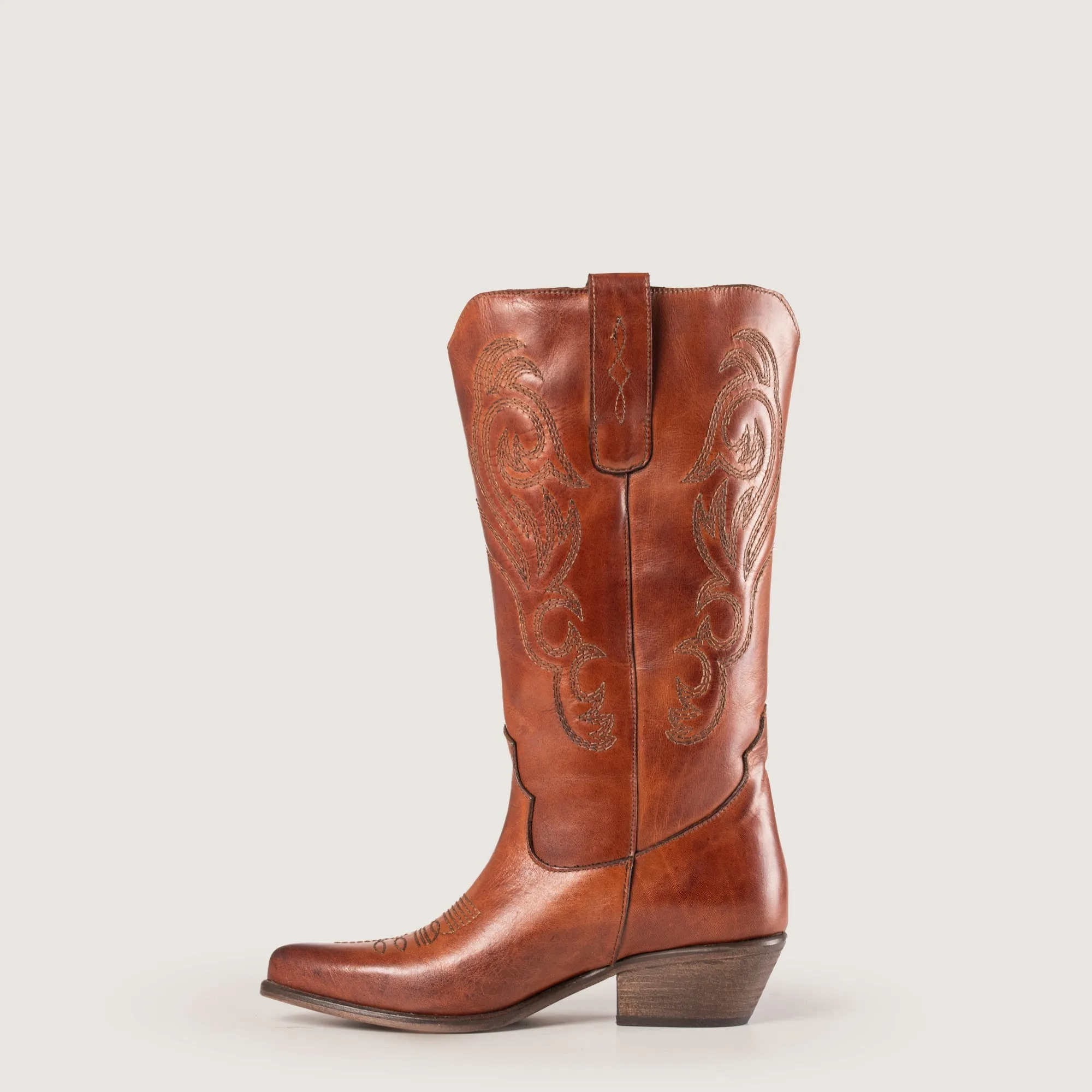 Bryanna Cognac Texan Boots sold by Kali Shoes product image thumbnail 3
