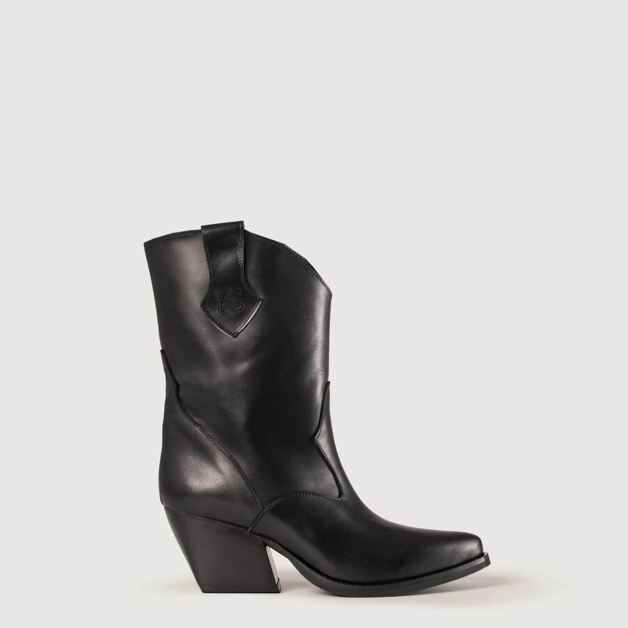 Montana Black Leather Texan Ankle Boots sold by Kali Shoes