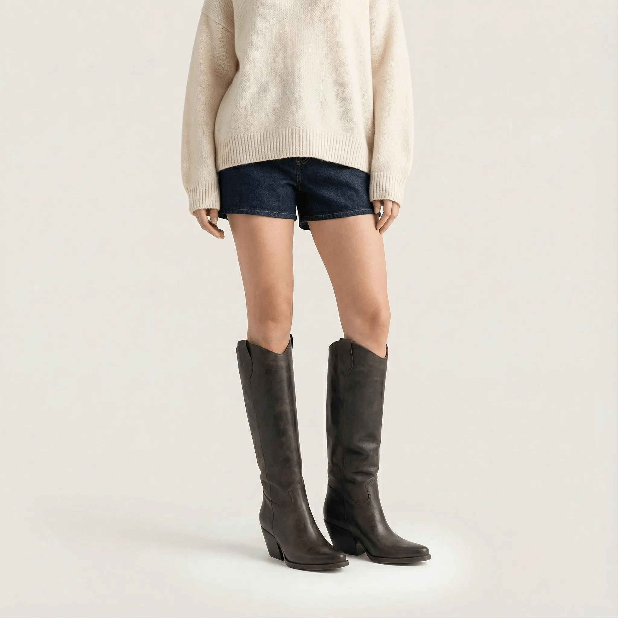 Russell Dark Brown Texan Boots sold by Kali Shoes product image thumbnail 4