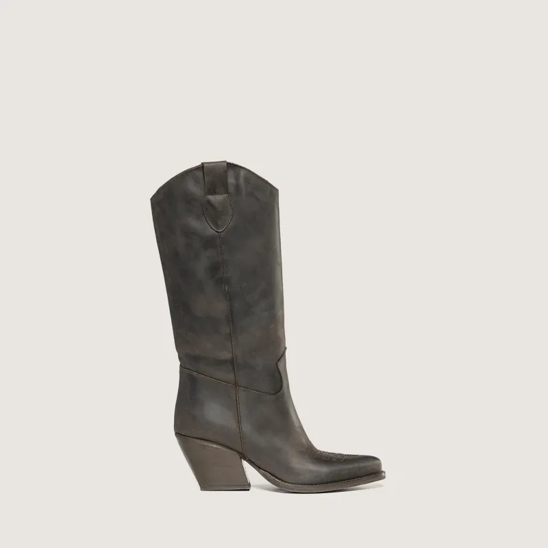 Madison dark brown Cowboy Boots made by Kali Shoes