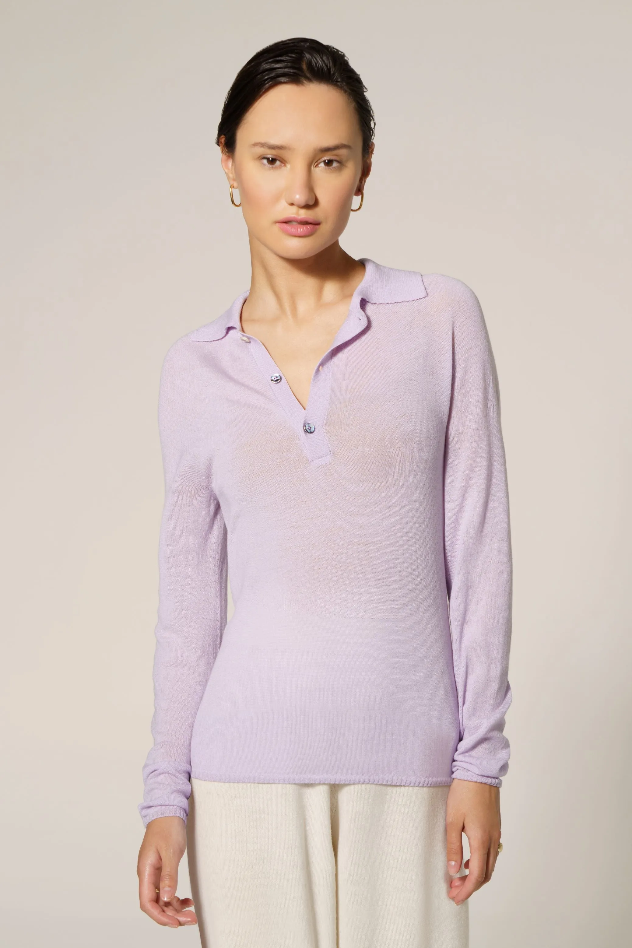 Zoe Long-Sleeve Polo sold by La Saison Sportive product image thumbnail 3