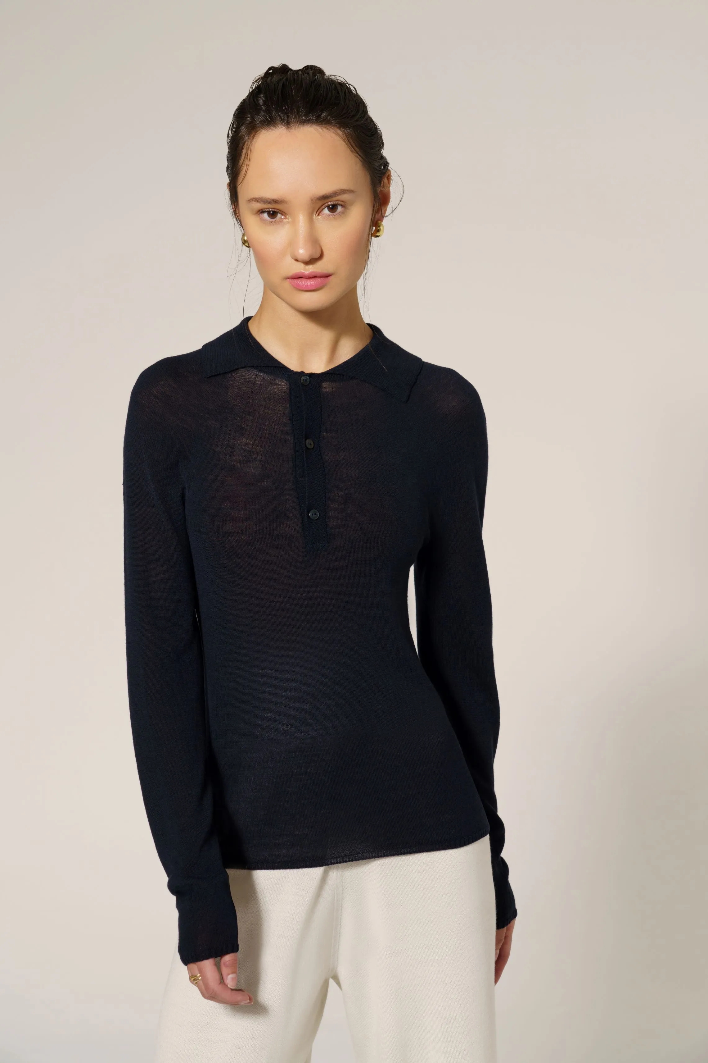 Zoe Long-Sleeve Polo sold by La Saison Sportive product image thumbnail 4