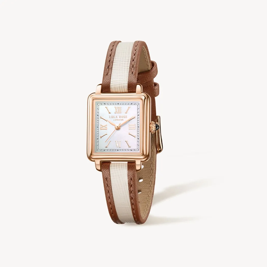 Holiday Cube Mother of Pearl Watch sold by Lola Rose product image thumbnail 4