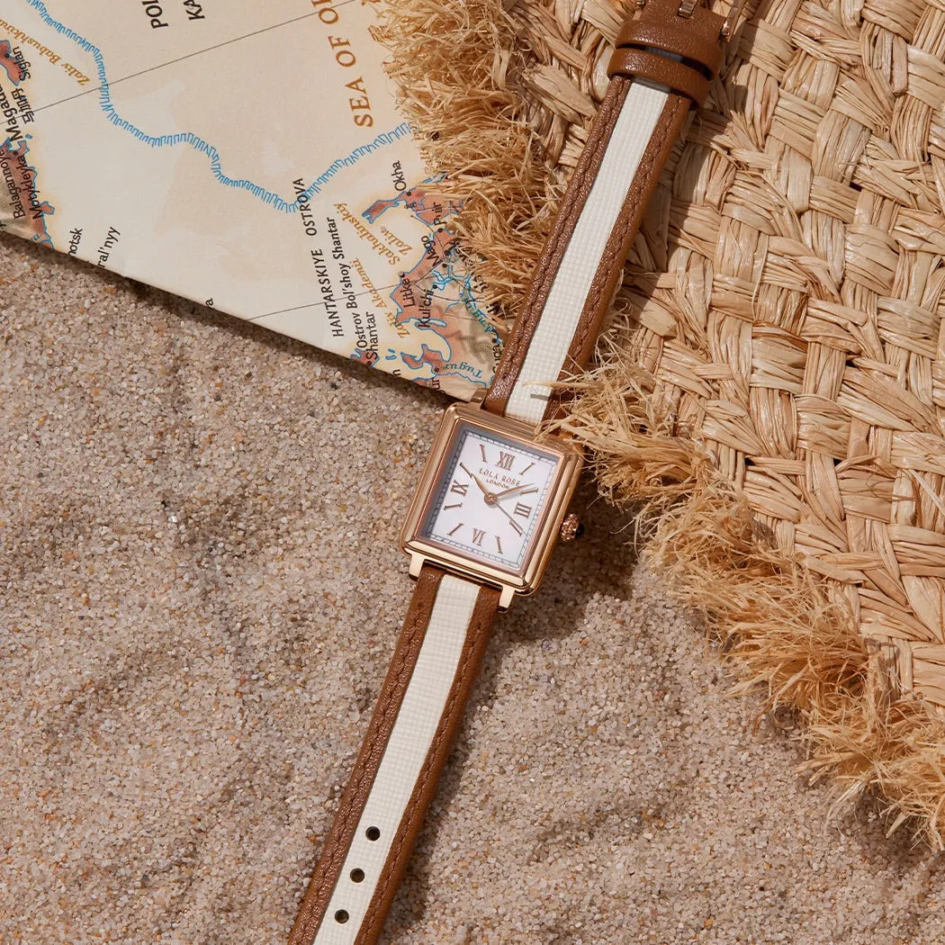 Holiday Cube Mother of Pearl Watch sold by Lola Rose product image thumbnail 3