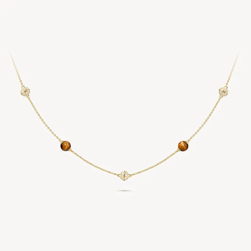 Heliocentric Tiger's Eye Necklace sold by Lola Rose