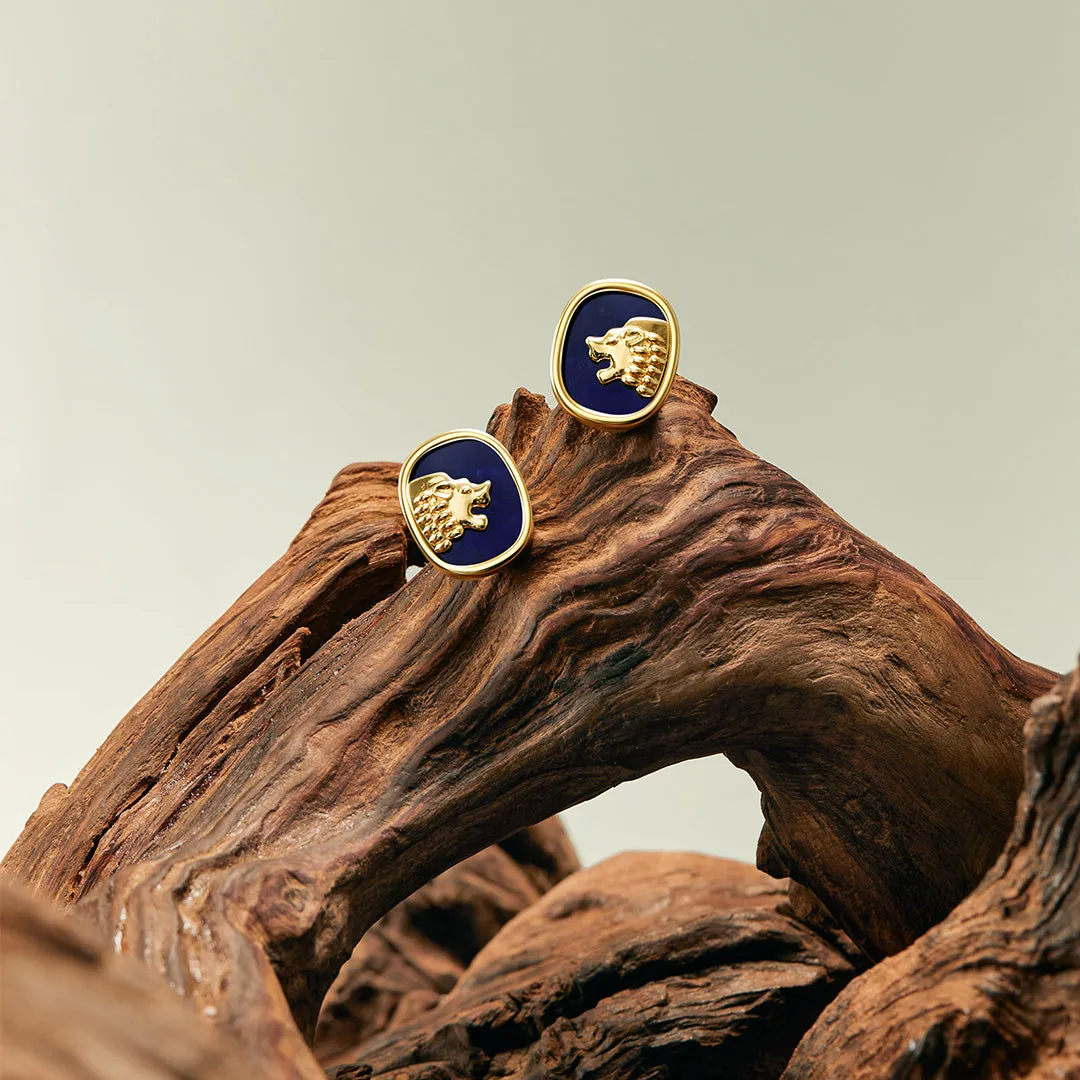 Lion Lapis Lazuli Earrings sold by Lola Rose product image thumbnail 2
