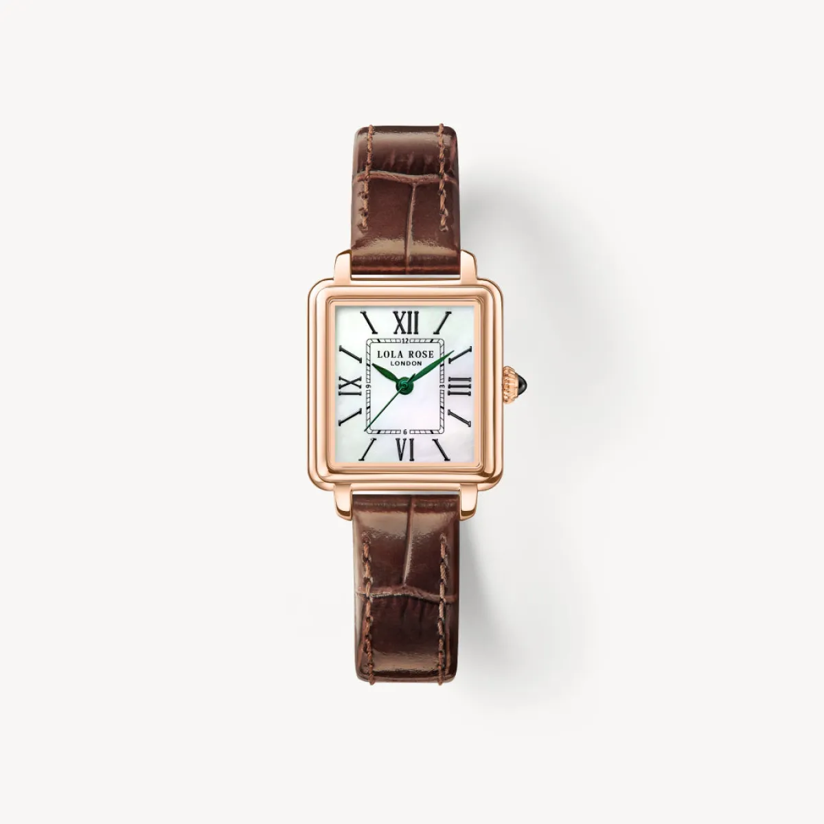 New in Box Lola Rose Mother of Pearl Leather Watch Amazon.com: Lola Rose Genuine Brown Leather Strap Wrist  main image 2