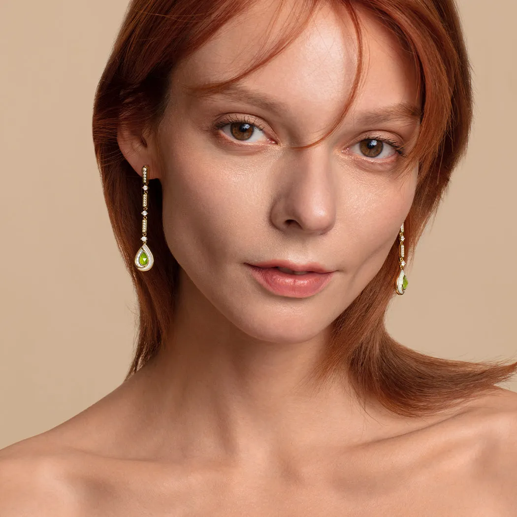 Aventurine Chain Earrings sold by Lola Rose product image thumbnail 2