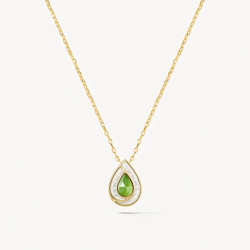 Aventurine Waterdrop Necklace sold by Lola Rose