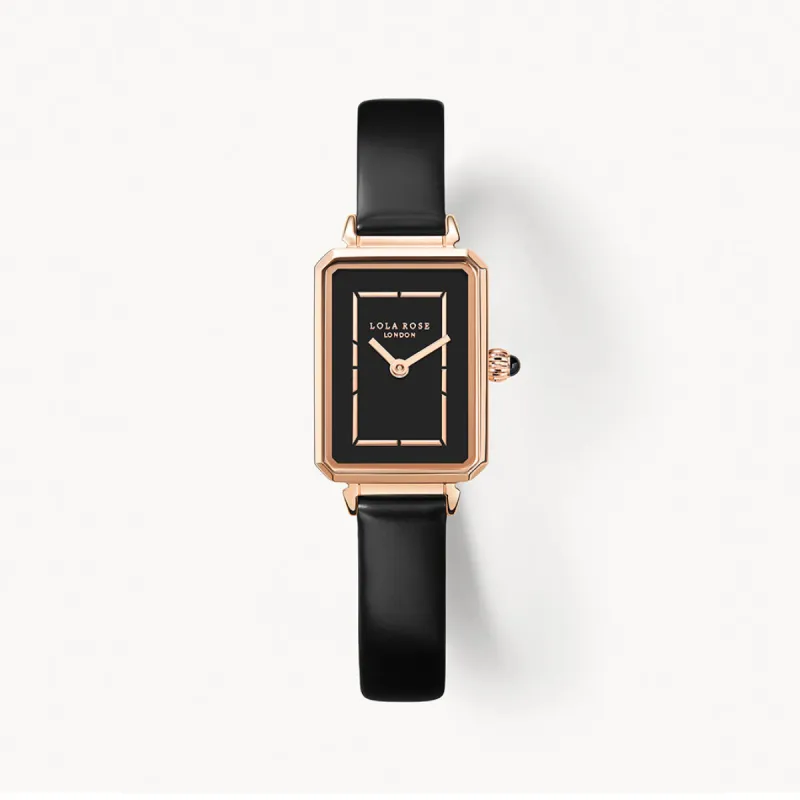 Rose Gold Black Onyx Watch sold by Lola Rose