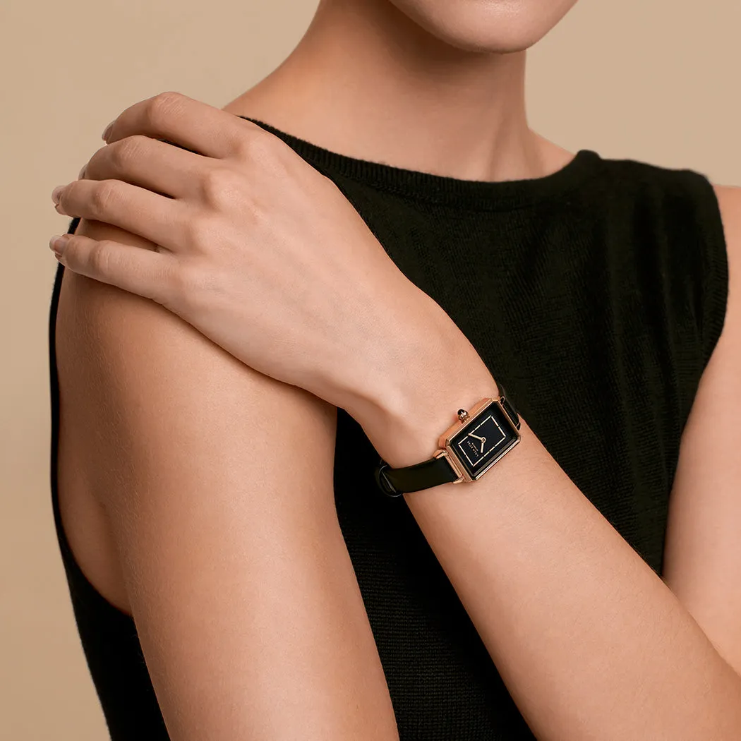 Rose Gold Black Onyx Watch sold by Lola Rose product image thumbnail 2