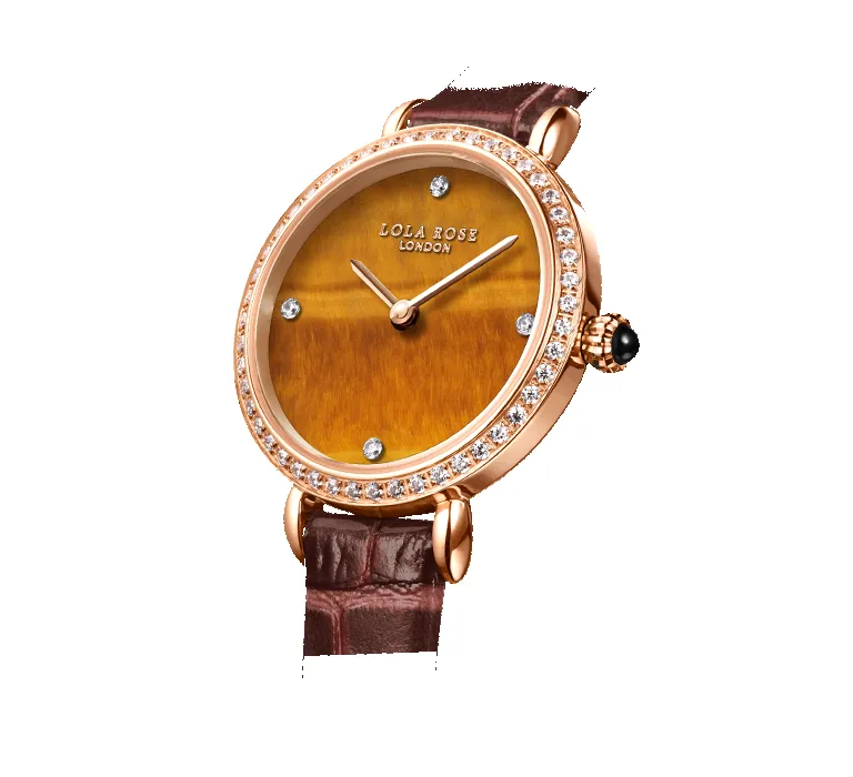 Tiger's Eye Watch With Zircon sold by Lola Rose product image thumbnail 3