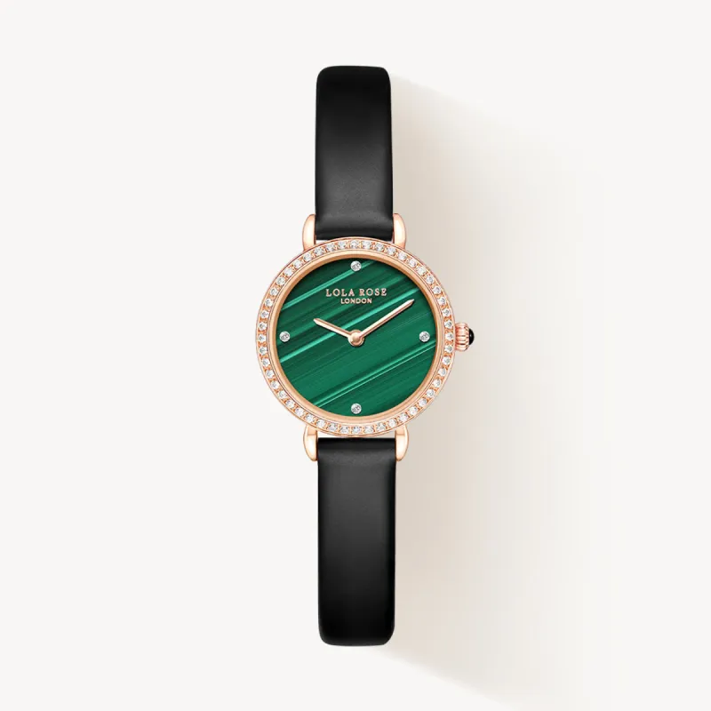 Malachite Watch With Zircon sold by Lola Rose