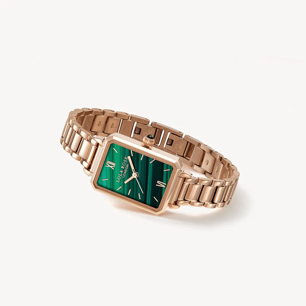 Rose Gold Malachite Textured Watch sold by Lola Rose product image thumbnail 5