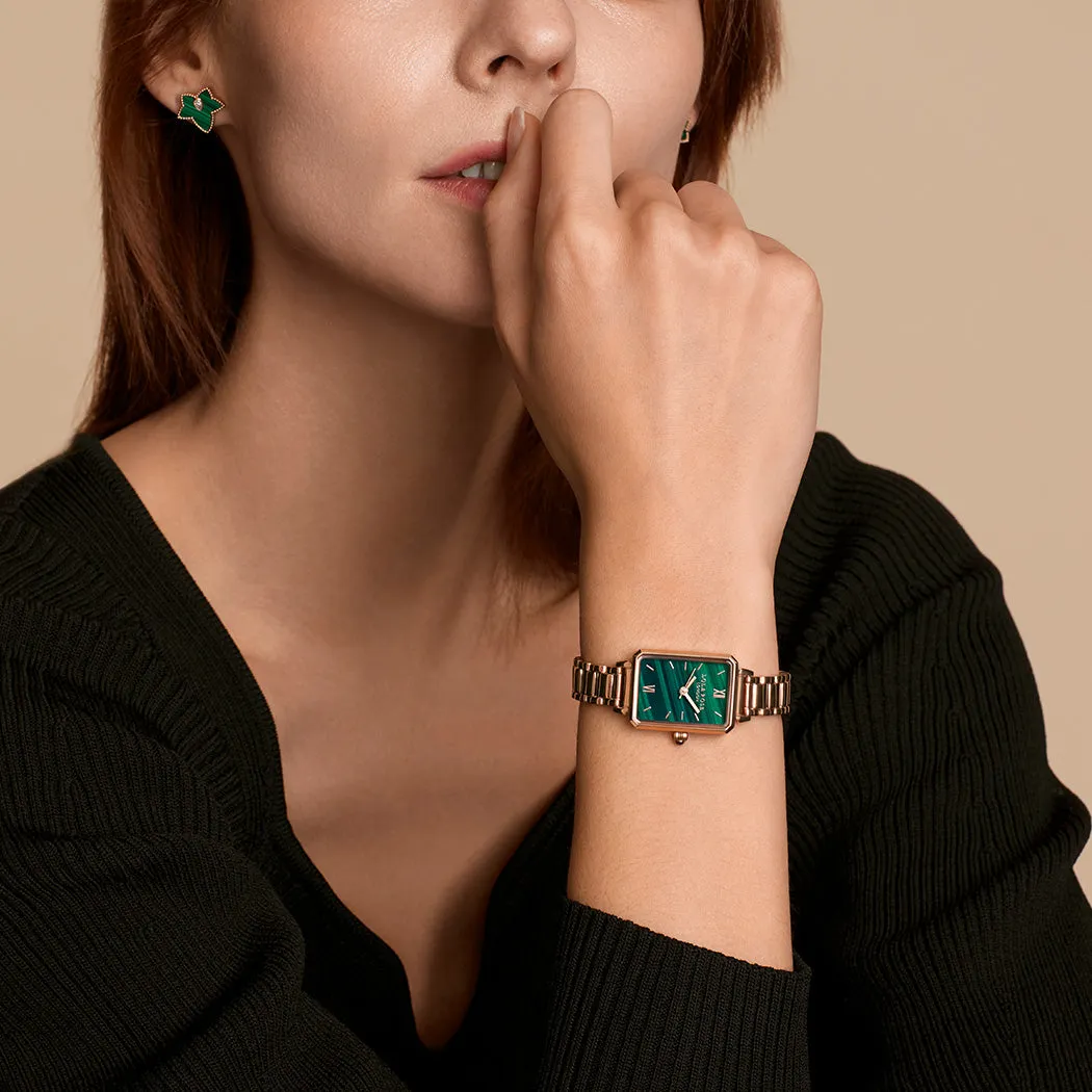 Rose Gold Malachite Textured Watch sold by Lola Rose product image thumbnail 2