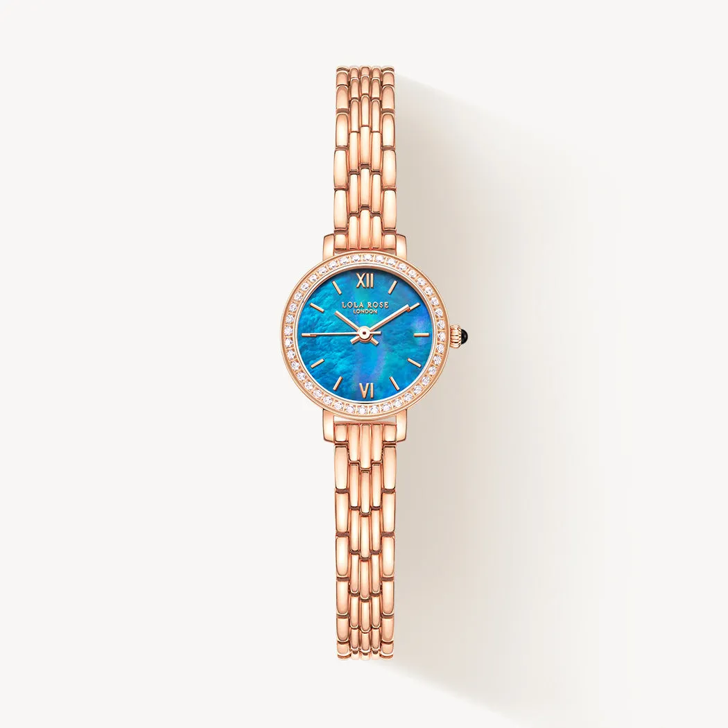 Blacklip Mother of Pearl Watch With Zircon sold by Lola Rose