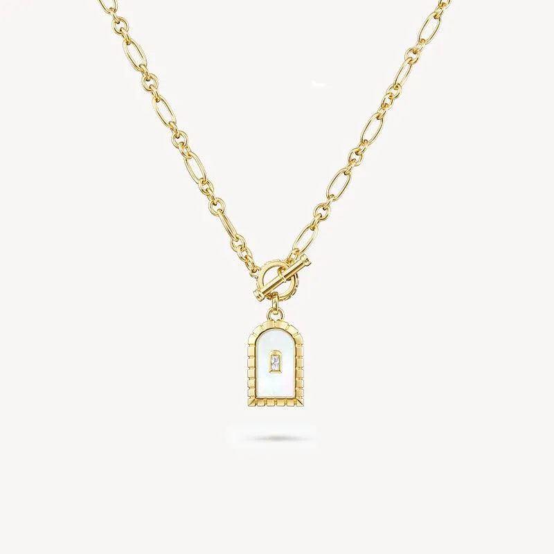 Large Arch Mother-of-Pearl Necklace sold by Lola Rose