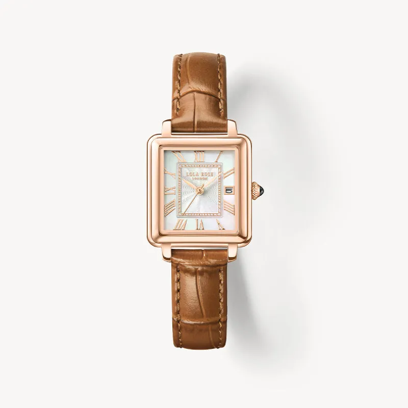 New Cube Mother of Pearl Calendar Watch sold by Lola Rose