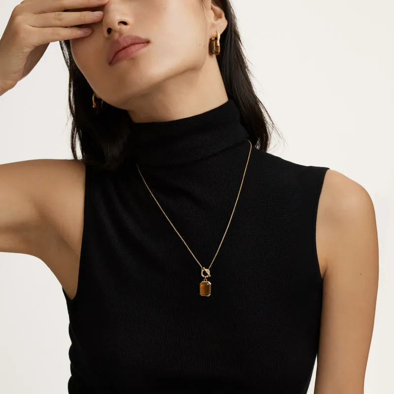 Ms. Lola Tiger Eye Necklace sold by Lola Rose product image thumbnail 4