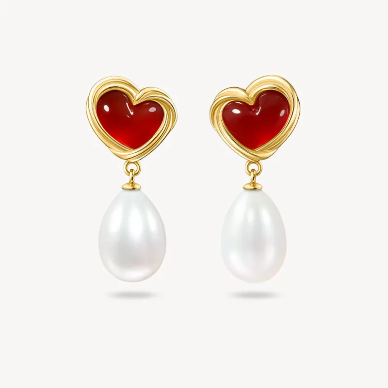 Tea-Time Carnelian Earrings sold by Lola Rose