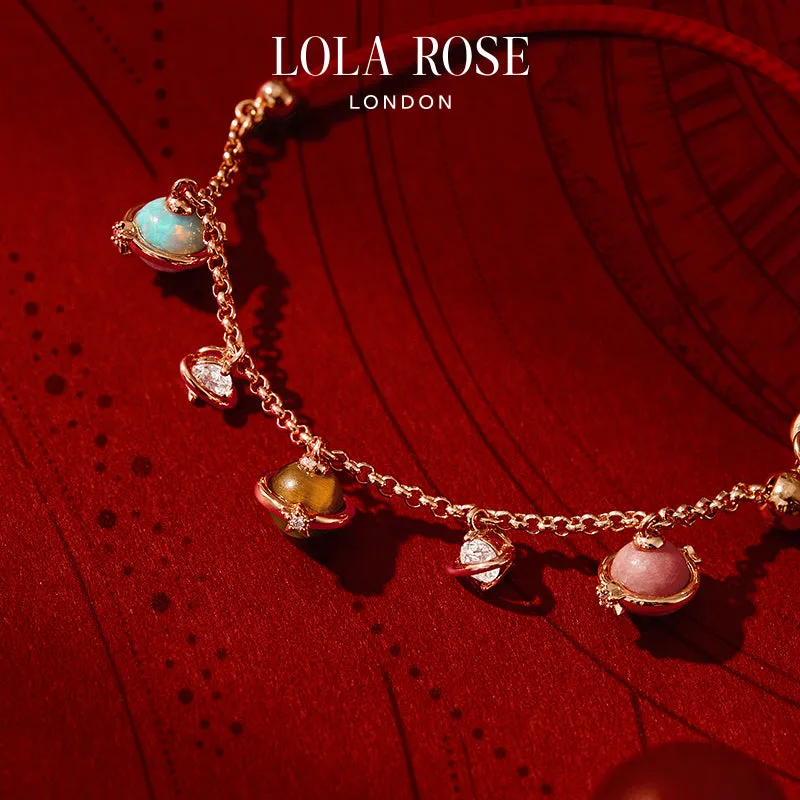 Tiger Eye Synthetic Opal & Rhodonite Bracelet in Christmas Limited Edition Box sold by Lola Rose