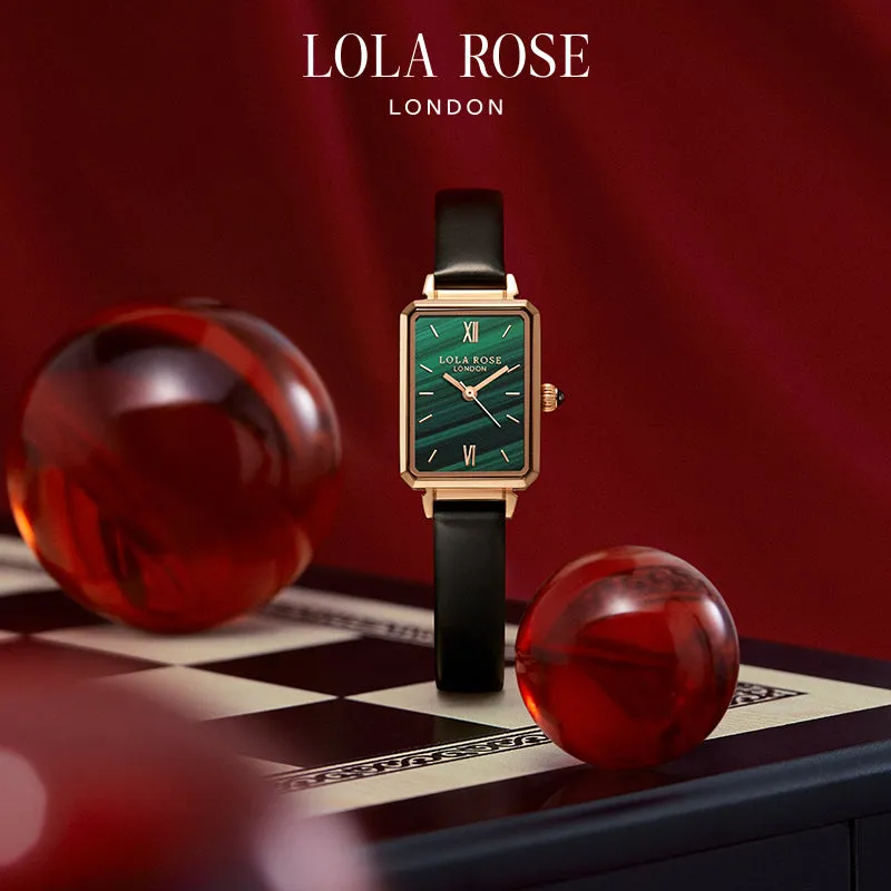 Malachite Textured Watch With Two Strap Set in Special Limited Edition Box sold by Lola Rose