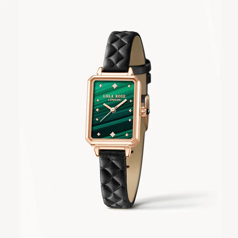 New Malachite Textured Watch with Leather Strap sold by Lola Rose product image thumbnail 2