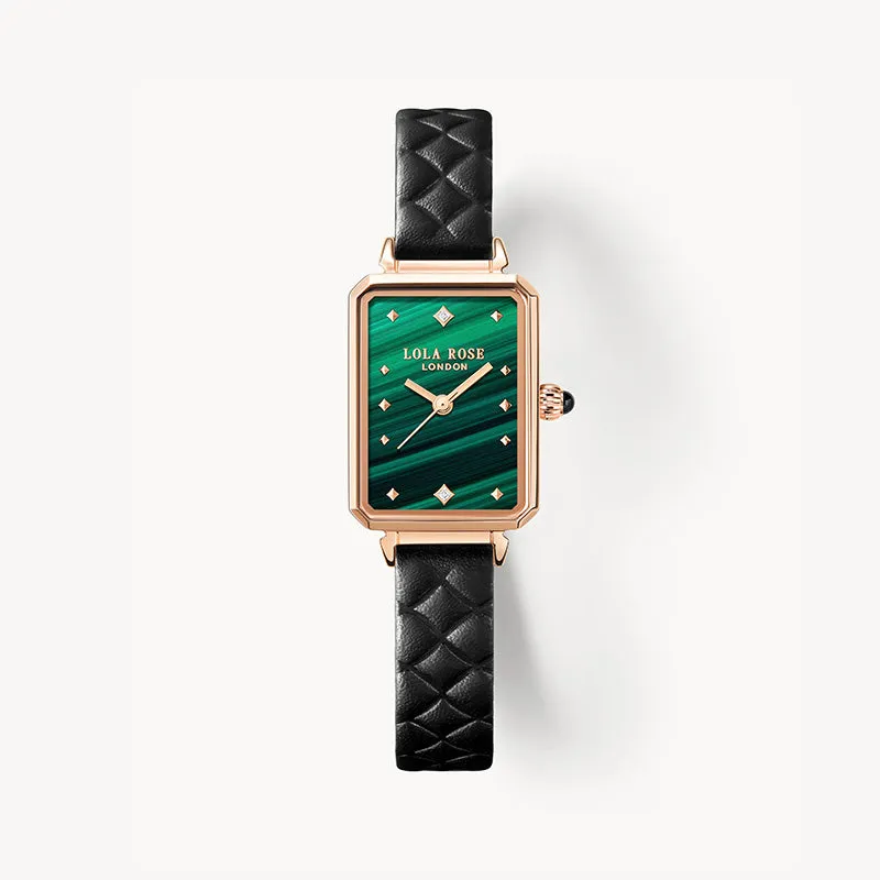 New Malachite Textured Watch with Leather Strap sold by Lola Rose