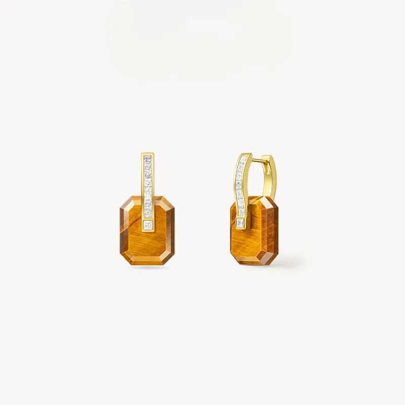 Ms. Lola Tiger's Eye Earrings sold by Lola Rose