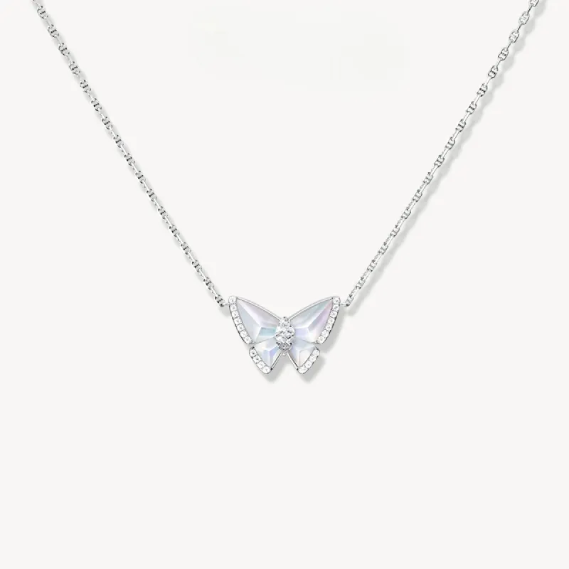 Crystal Butterfly Necklace sold by Lola Rose