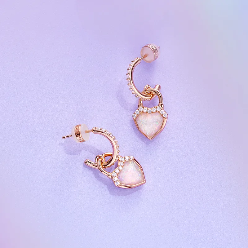 Heart Lock Earrings sold by Lola Rose product image thumbnail 2