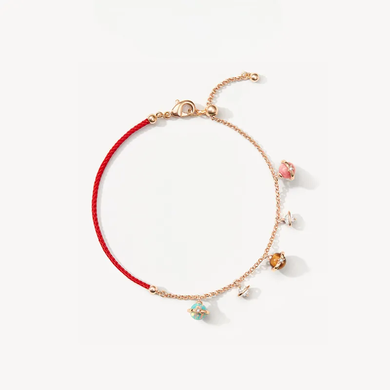 Tiger Eye Synthetic Opal & Rhodonite Bracelet sold by Lola Rose