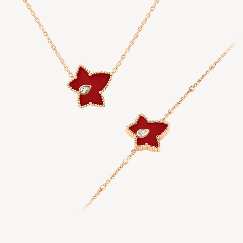 Carnelian Bead Necklace & Bracelet Gift Set sold by Lola Rose